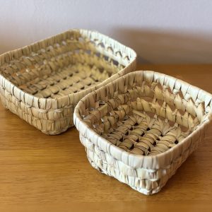 Small square basket, set of 2